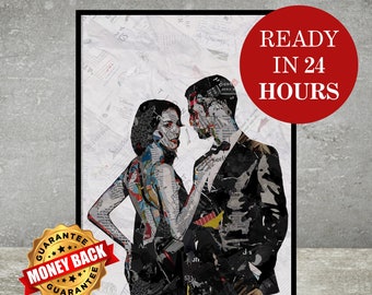 Custom Paper Collage Portrait: Modern Art Gift (Digital Download)