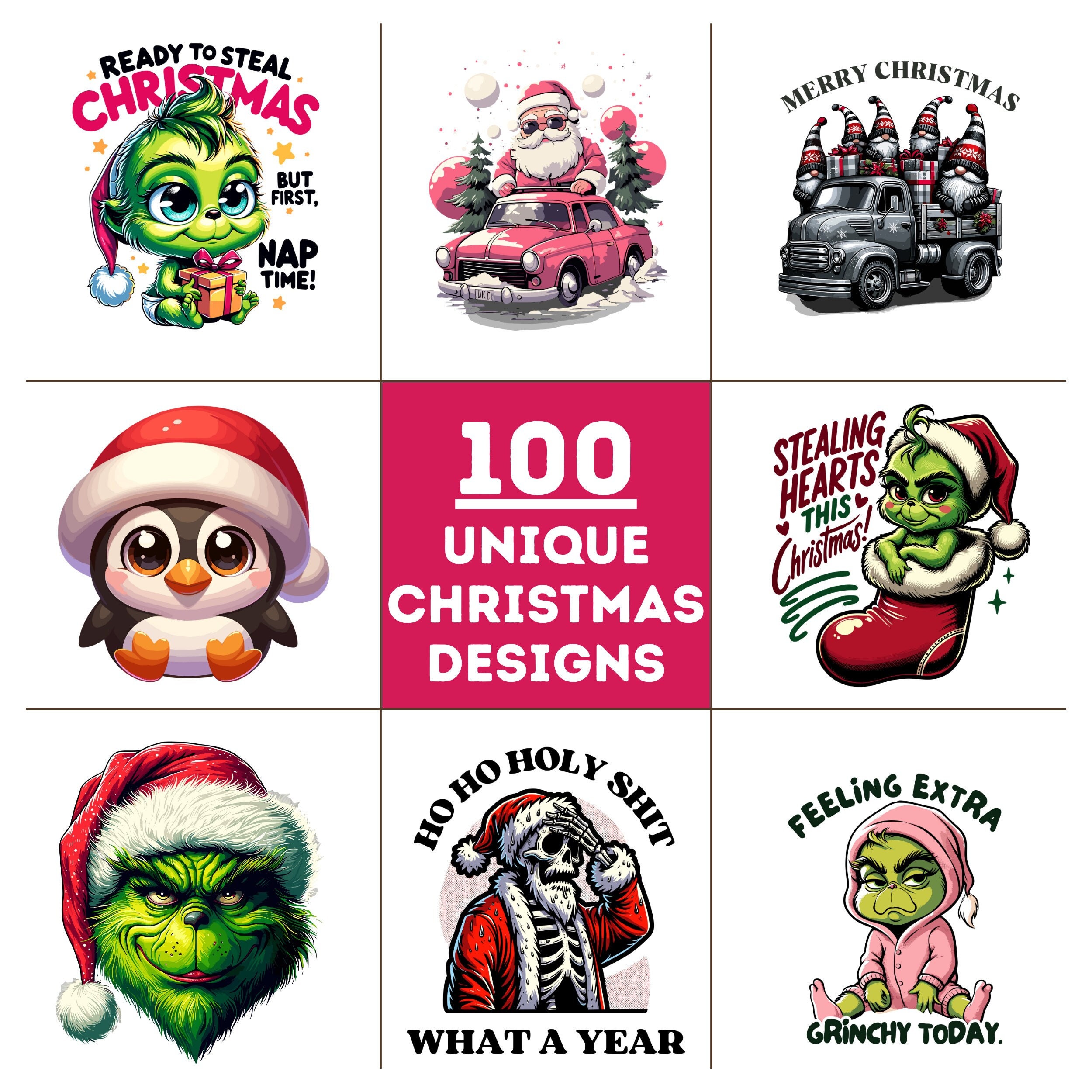 Christmas PNG Bundle 100 Festive Designs, Tis the Season, Trending Christmas PNG, Digital
