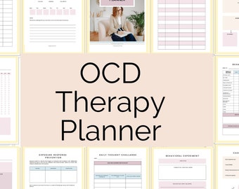 OCD Therapy Planner, Mental Health Journal Printable, OCD Worksheets Therapist, Self Help Workbook for Teens and Parents, Intrusive thoughts