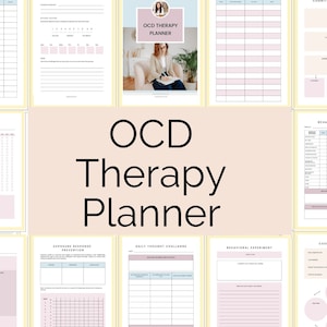 OCD Therapy Planner, Mental Health Journal Printable, OCD Worksheets Therapist, Self Help Workbook for Teens and Parents, Intrusive thoughts