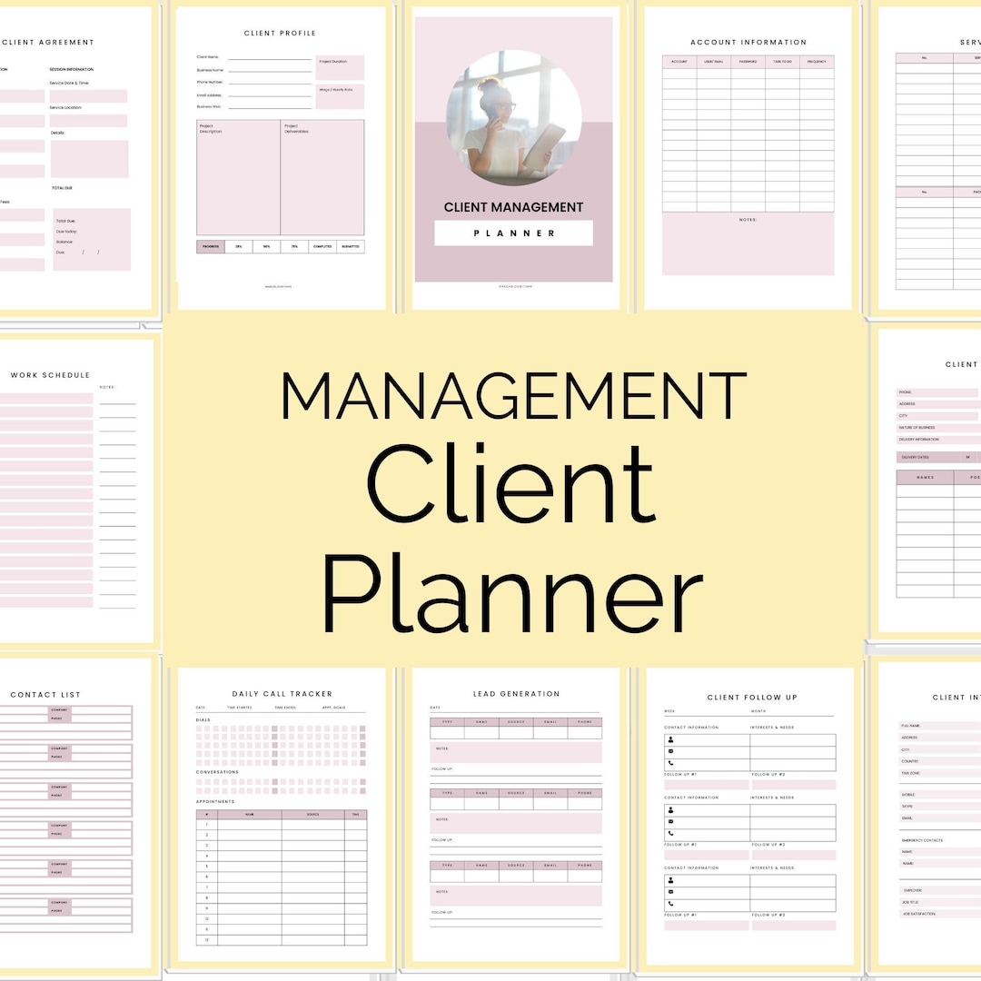 Client Management Planner, Work Planner Printable, Daily Planner 2023 ...