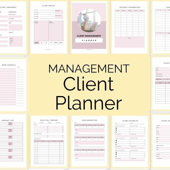 Client Management Planner, Work Planner Printable, Daily planner 2023, Project management planner, Life management planner, Goal planner
