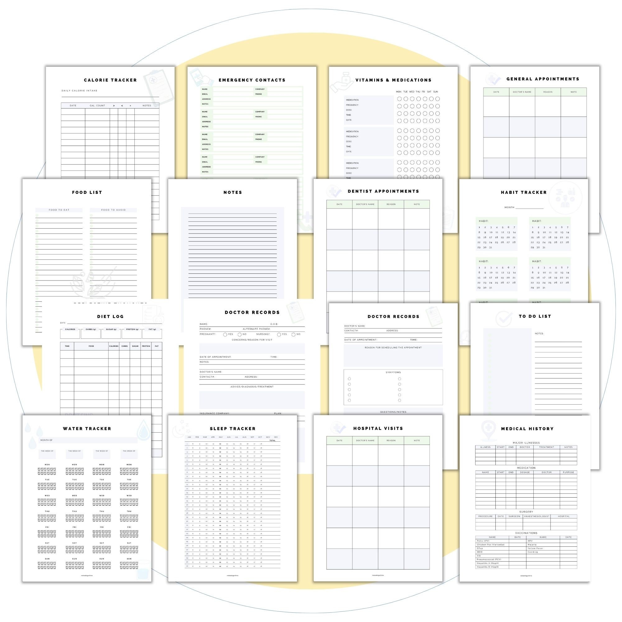 Medical Journal, Medical Planner, Medical Log, Medical Assistant ...