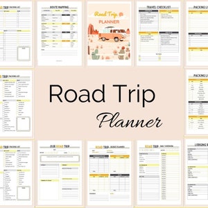Reisplanner, Road Trip Planner, Afdrukbare Reisplanner, Reisplanner, Digitale Reisplanner, Kaarten Reisplanner, Digitale Reisplanner