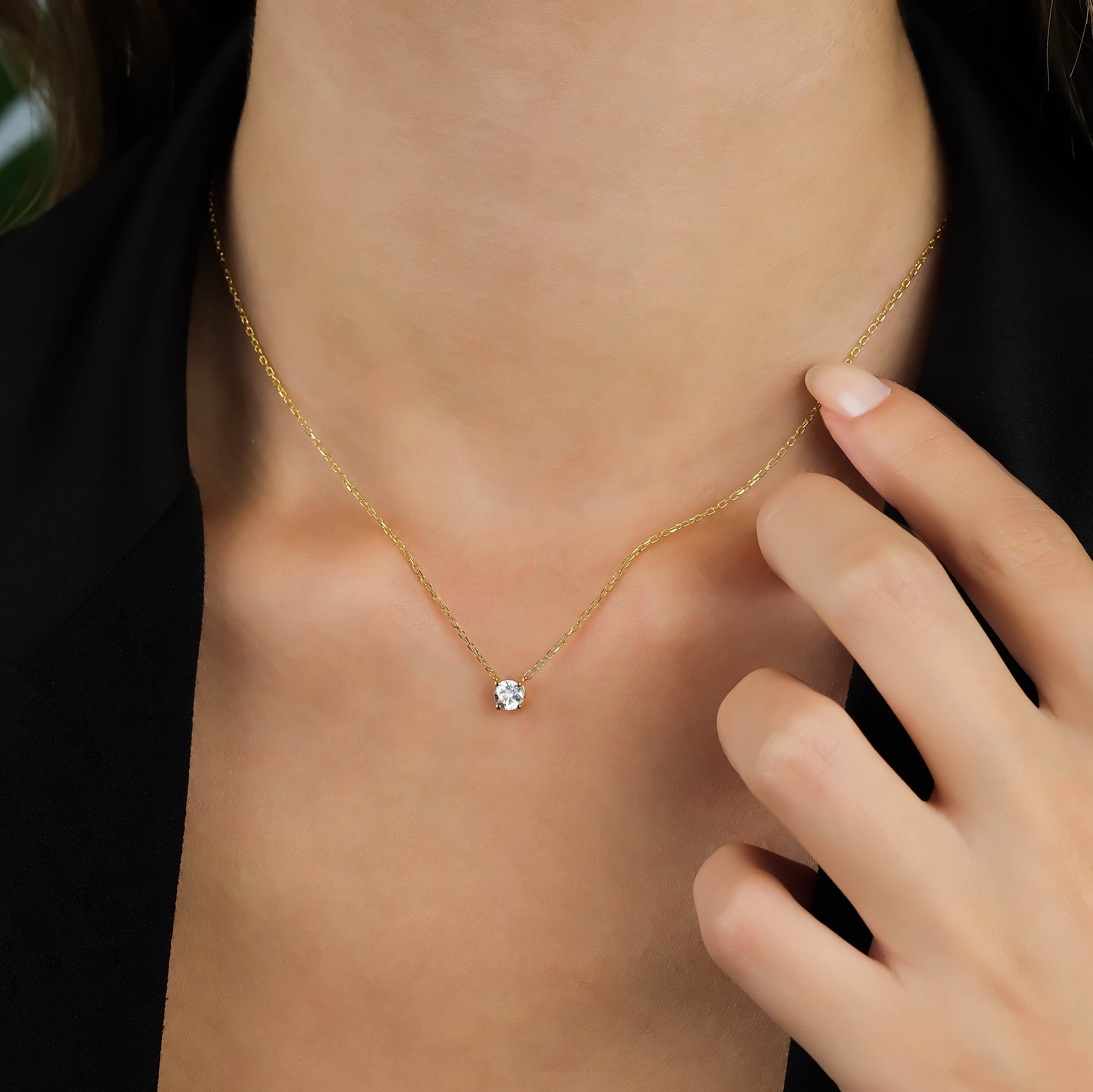 Solid gold diamond necklace Clearance