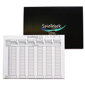Spielblock Würfelspiel Ersatzblock verwendbar für Phase 10 Kartenspiel