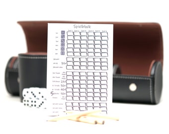 Dice cup set with game block A6 puzzle block dice game puzzle
