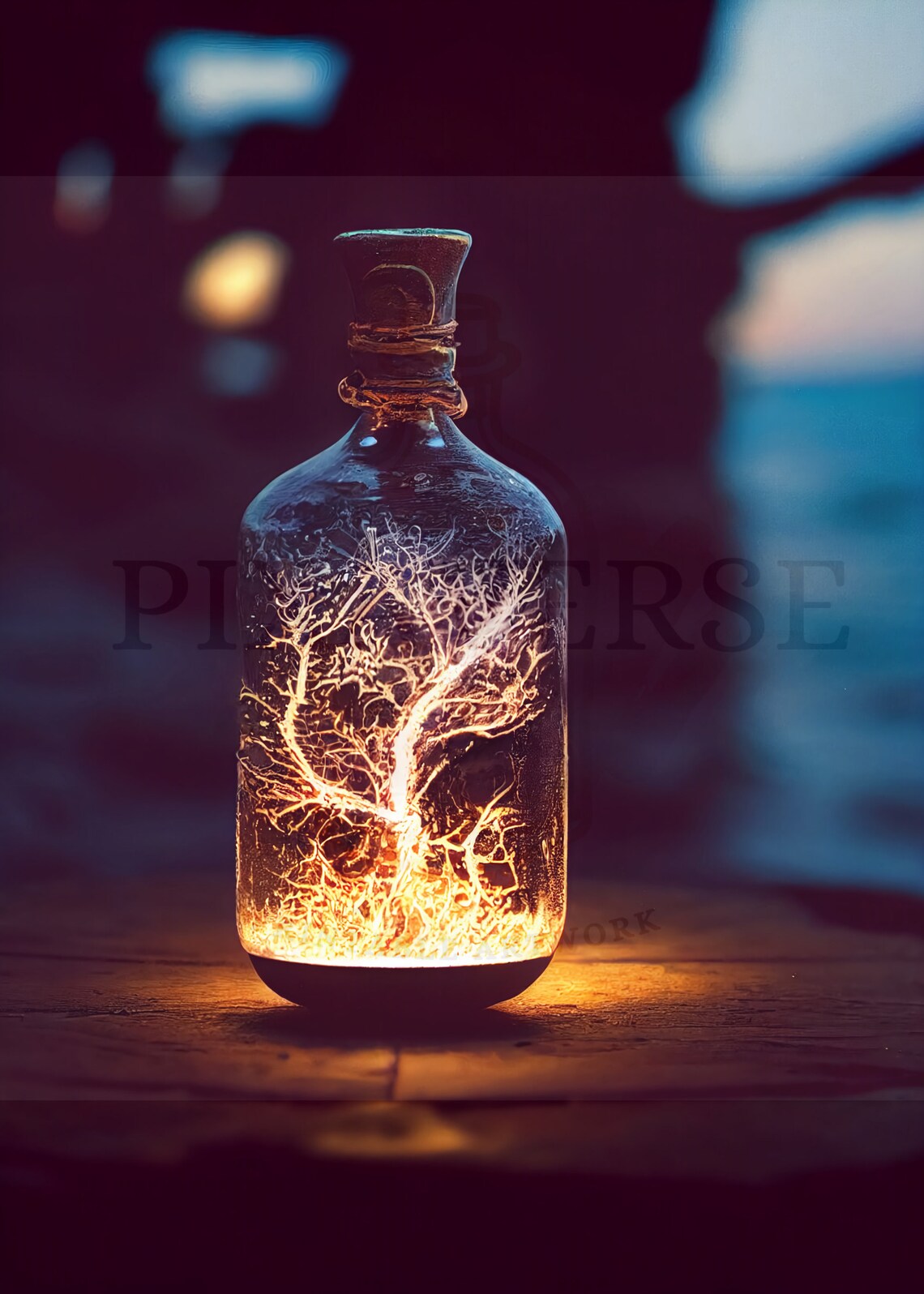 Fairy Lights in a Bottle Printable Wall Art Unique Bottle Etsy
