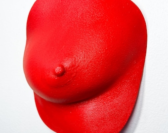 Escultura de pared de Scarlett / Pecho Rojo