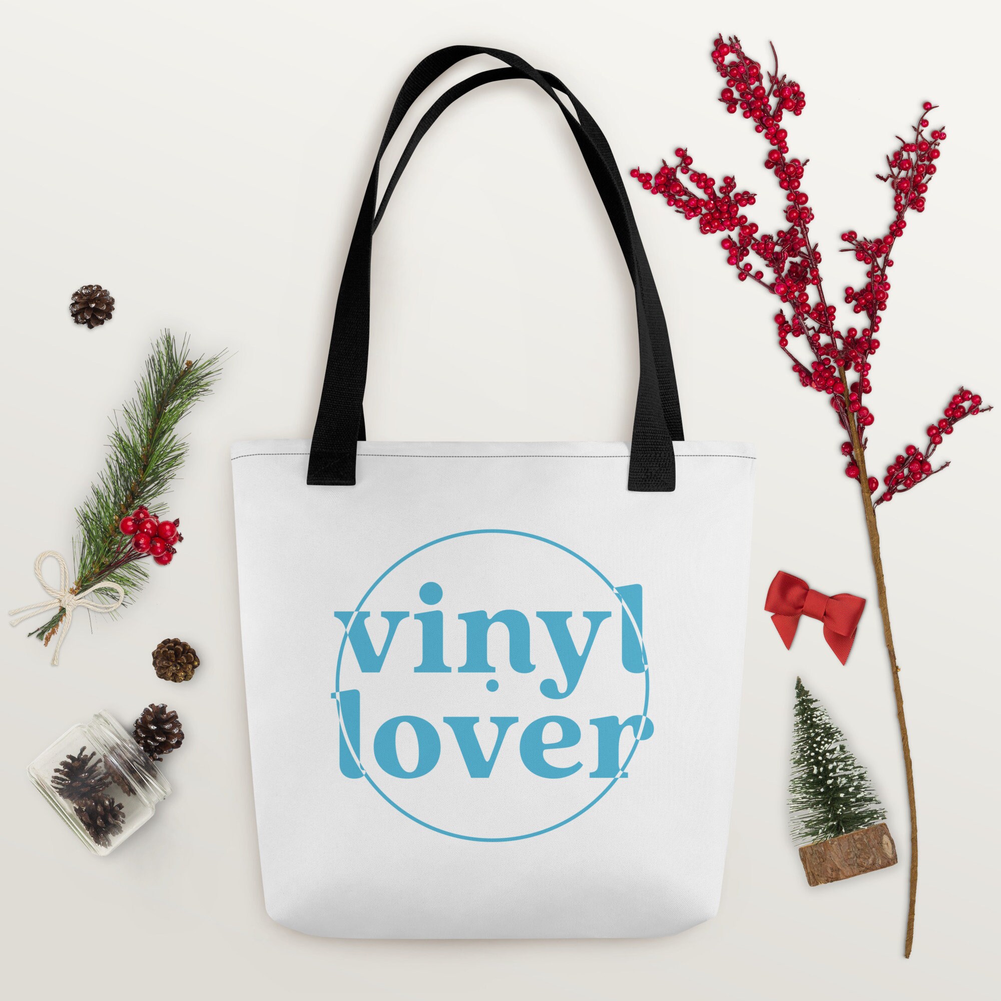 Vinyl/ Record Tote Bag 'vinyl Lover' Christmas Music 