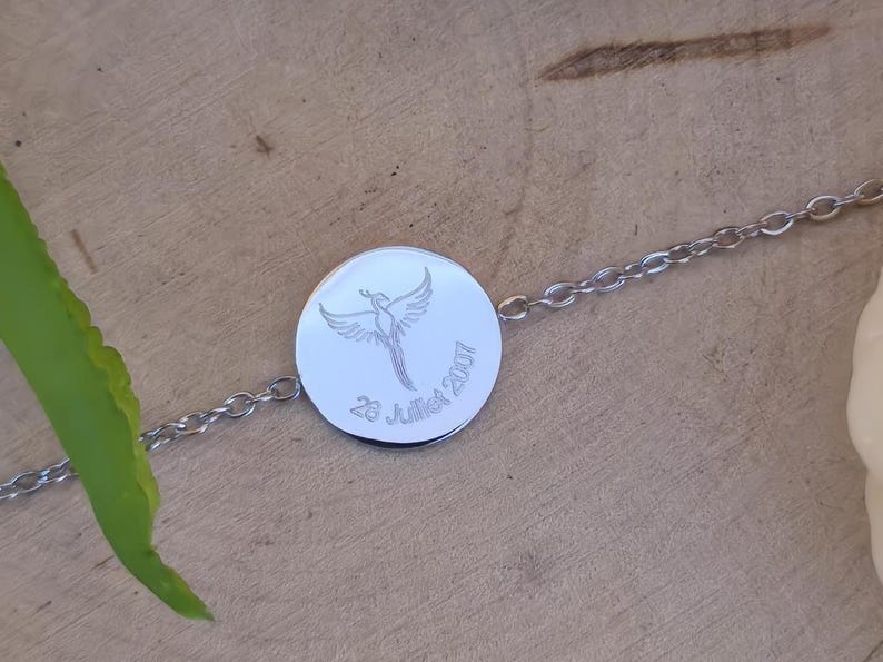 Silver or gold stainless steel bracelet, customizable, gift for her, gift for mom image 7