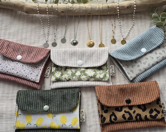 Pack Complice : Collier Gravé & Portefeuille Fait Main, cadeau pour elle, cadeau fête des mères