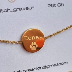 Silver or gold stainless steel bracelet, customizable, gift for her, gift for mom image 3