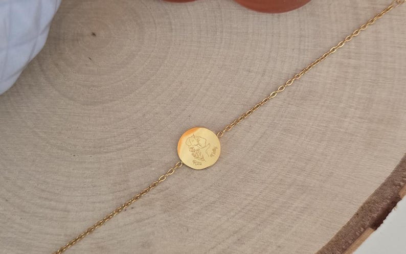 Silver or gold stainless steel bracelet, customizable, gift for her, gift for mom image 6