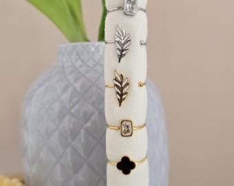 Bagues Minimalistes en Acier inoxydable, réglable, cadeau pour elle, cadeau pour maman