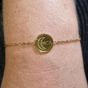 Silver or gold stainless steel bracelet, customizable, gift for her, gift for mom image 5