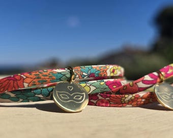 Bracelet liberty, bracelet fait main, personnalisée doré ou Argenté en acier inoxydable, cadeau pour elle