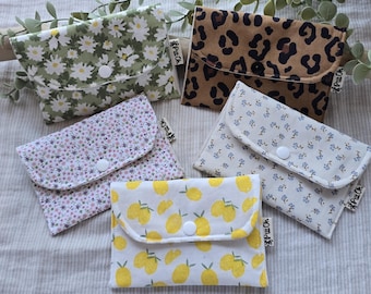 Petite Pochette Artisanale à Pression environ 15x10 cm | Pièce Unique Fait Main | Rangement bijoux ou autres, idée cadeau