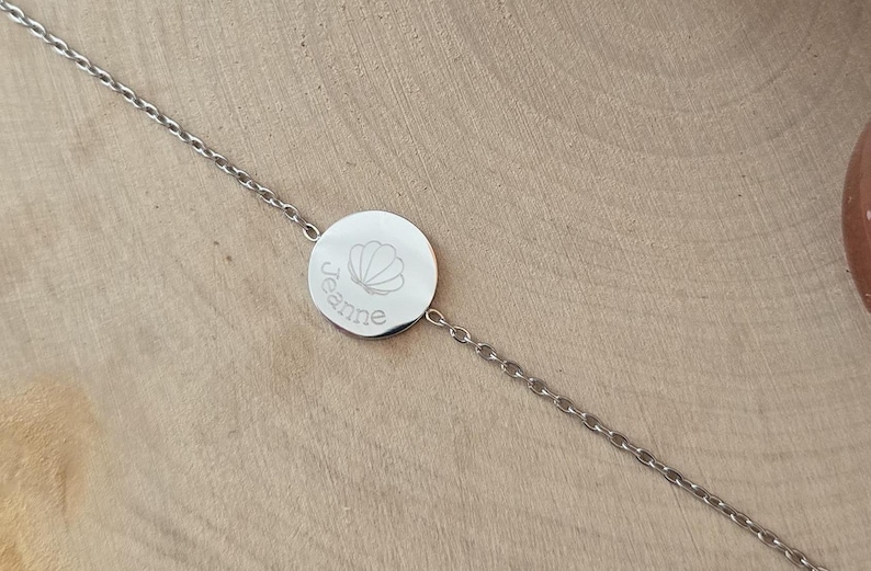 Silver or gold stainless steel bracelet, customizable, gift for her, gift for mom image 8