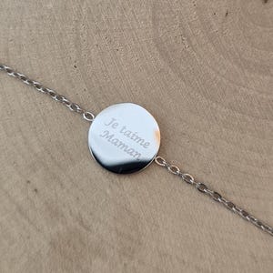 Silver or gold stainless steel bracelet, customizable, gift for her, gift for mom image 10