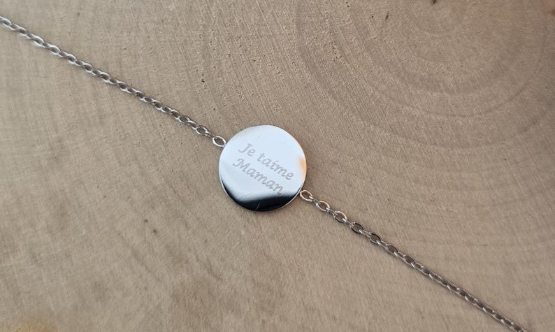 Silver or gold stainless steel bracelet, customizable, gift for her, gift for mom image 10