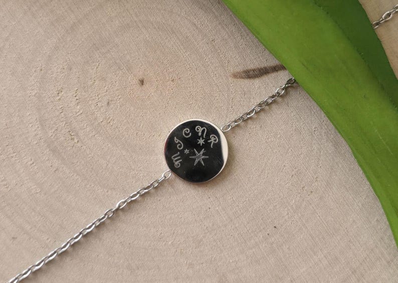 Silver or gold stainless steel bracelet, customizable, gift for her, gift for mom image 9