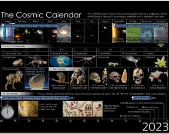 Carl Sagan Cosmic Calendar Etsy Carl Sagan Cosmic Calendar Etsy