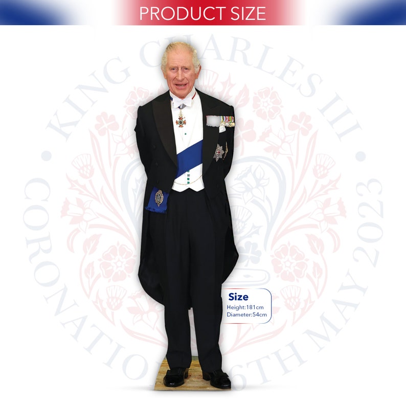 King Charles Cardboard Cutout Lifesize King Charles III Etsy