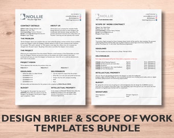 Logo Design Brief Printable PDF A4 & Letter Size Creative Brief