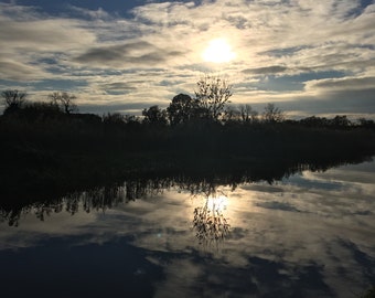 Luz de la tarde - Canal de la Unión de Shropshire / impresión fotográfica / vías fluviales inglesas / fotografía de paisajes