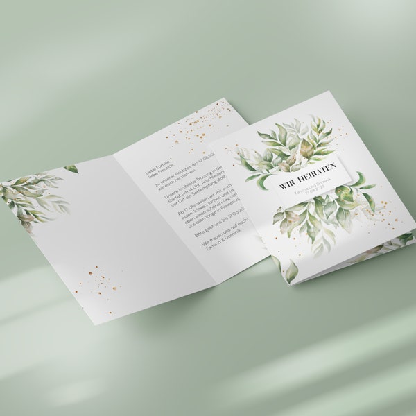 Wedding Invitation - Greenery