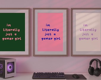 Gamer Girl Wall Art Print | Empowering Digital Download
