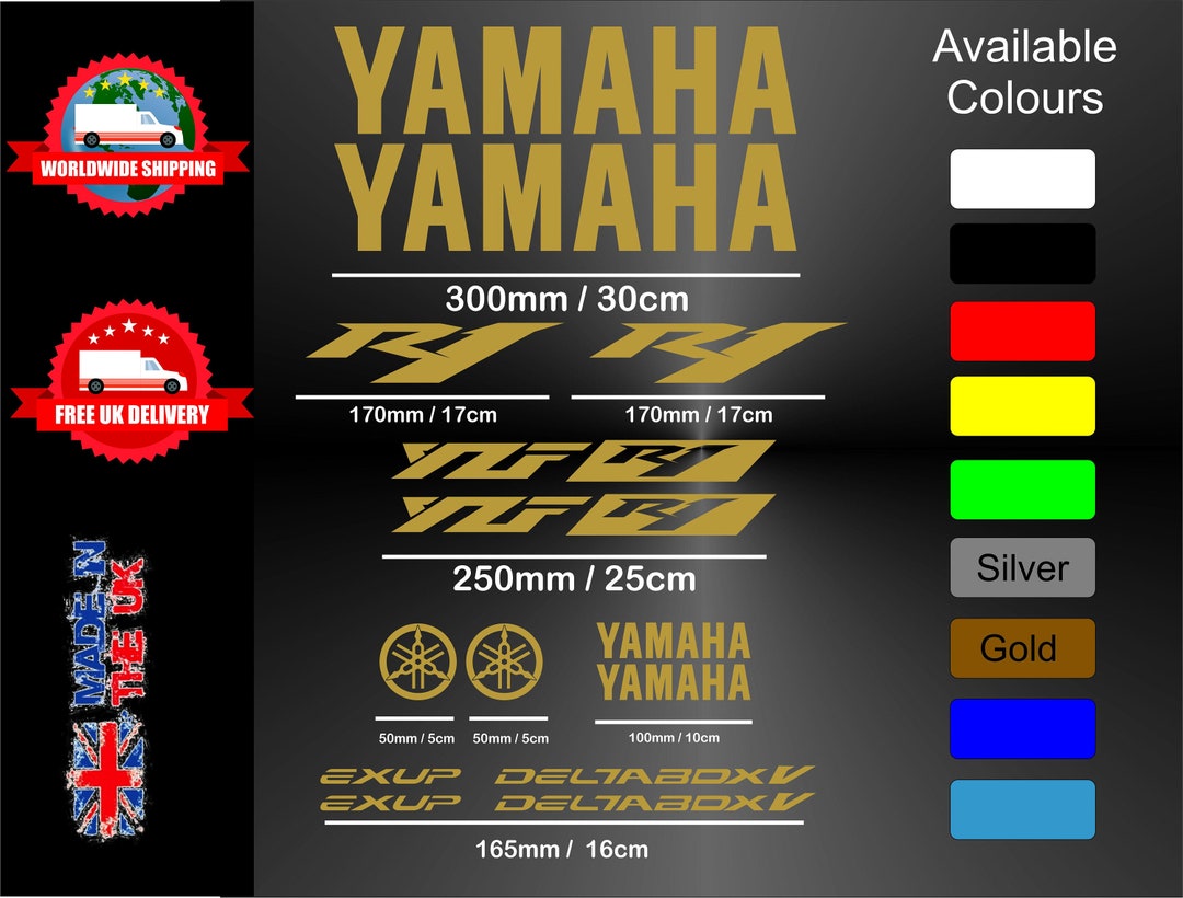 Yamaha YZFR1 Fairing Sticker / Kit Track Bike Race Bike Etsy