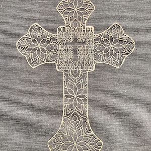 Prayer Cross Mandala SVG | Christian Religious Layered SVG | For Laser or Cricuit - Only digital download