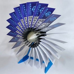 Visitekaarthouder | 3D-geprint | Draaiturbine | Jet | Motor | Zakelijk | Kantoorinrichting | Bureauaccessoires | Opvallend | Cadeau