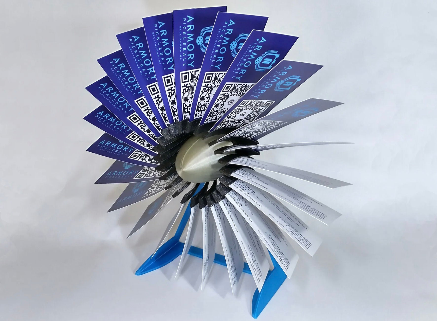 Porta-cartão de visita | Impressão 3D | Turbina giratória | Jato | Motor | Negócios | Decoração de escritório | Acessórios de mesa | Atraente | Presente