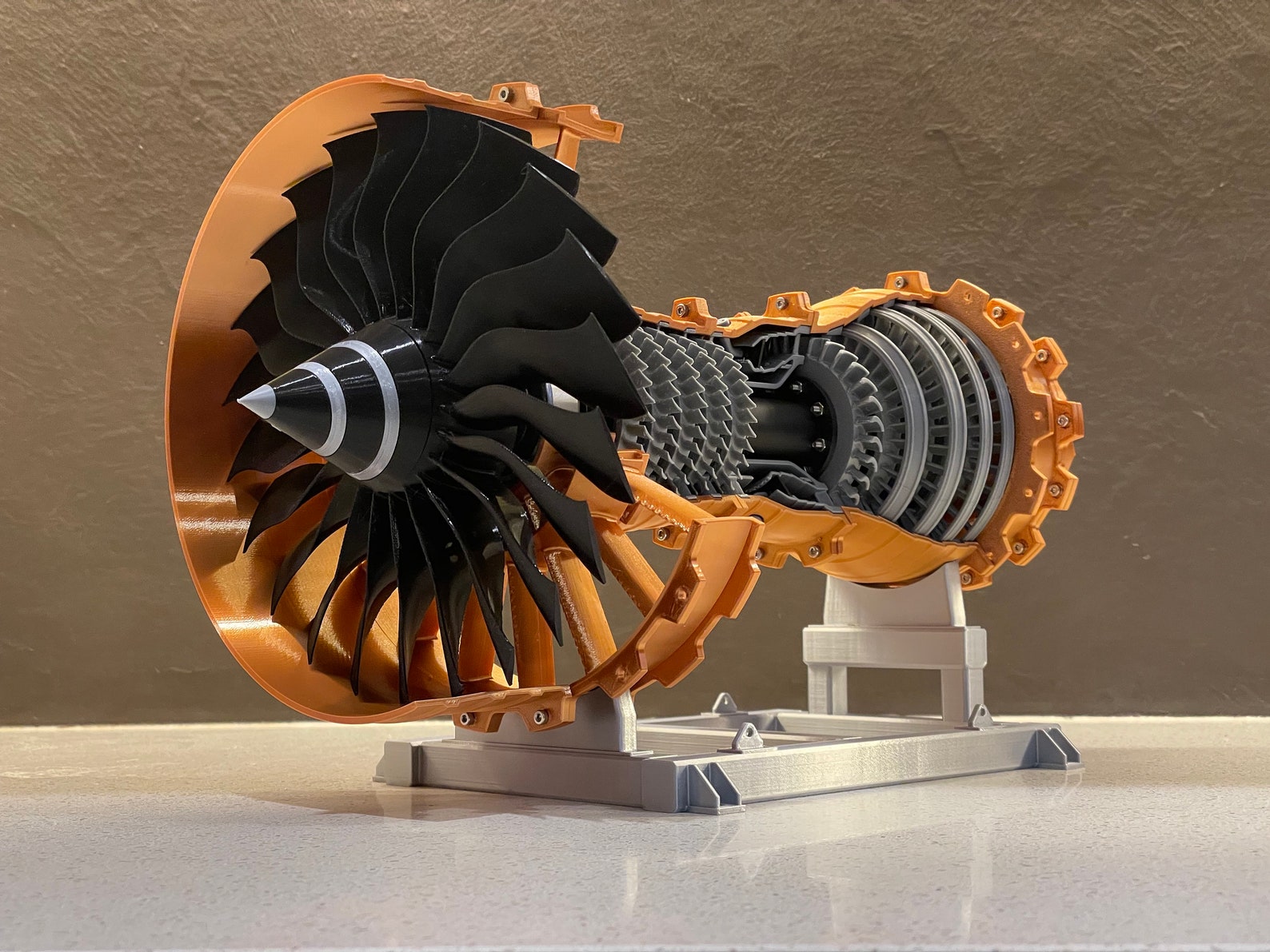Jet Turbofan Aircraft Engine | 3D Printed | Gift | Office Dècor ...