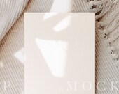 Minimalist card mockup, Neutral mockup, card mockup template, 5x7' card mockup, instant download, PSD smart object and JPEG mockup