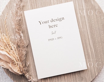 5x7 card mockup, Minimalist card mockup, paper mockup, invitation mockup, postcard mockup, Greeting card mockup, stationery mockup, psd Jpeg