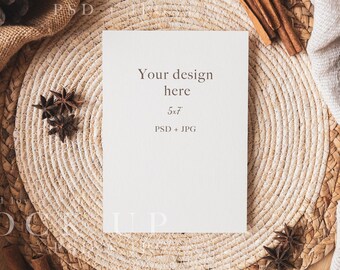 Portret kerstkaart mockup voor kerst briefpapier notitiekaarten en feestelijke evenementen briefpapier sjablonen, gebruik deze mockup voor kerstkaarten