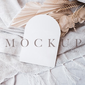 Bogen Einladung Karte Mockup, 5x7 Boho Invite Mockup, Hochzeitseinladung Mockup, Geschwungenes Einladung Mockup, 5x7 Karte Mockup, Hochzeits Mockup