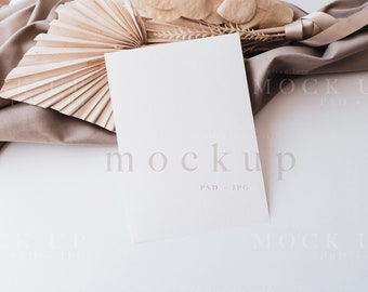 5x7 モックアップ、結婚式招待状モックアップ、結婚式文具モックアップ、ミニマリスト紙モックアップ、招待状モックアップ、ボヘミアンウェディングモックアップ psd 0010