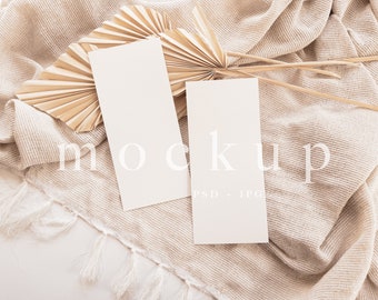 Program mockup, boho wedding mockup, double program mockup, 4x9 mockup, menu mockup, Etsy listing mockup, double invitation mockup, 0010