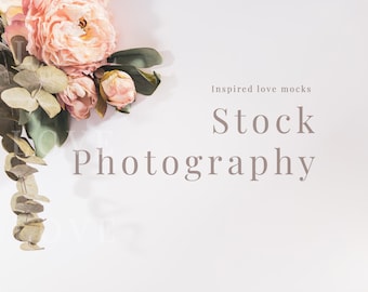 Flat lay mockup background, Romantic background, Valentine background photo, stock photo background, background mockup, wedding bouquet M20