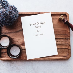 Minimalistische RSVP mockup, bruiloft mockup, 5x7 mockup, lege witte kaart, boho wenskaart mockup, bruiloft opslaan de datum mockup PSD JPEG 0014