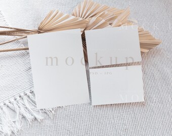 Hochzeit Set Mockup, Hochzeitskarte Mockup, 5x7 Karte Mockup, Hochzeit Mockup, mehrere Karten Mockup, Rsvp Mockup, Boho Karte Mockup, psd 0010