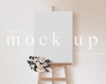 Welcome sign mockup, Wedding sign mockup, 18x24 sign mockup, Minimalist Easel sign, Reception sign mockup, Wedding welcome sign mock up 0010