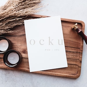 Minimalistische bruiloft mockup, RSVP mockup, 5x7 mockup, lege witte kaart, boho wenskaart mockup, bruiloft opslaan van de datum mockup PSD JPEG 0014