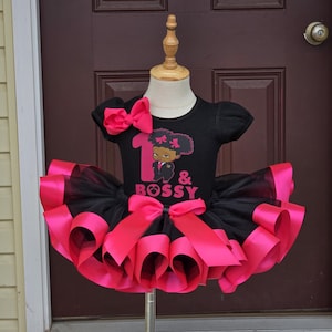 Bossy Baby Tutu Outfit Boss Baby Birthday Tutu set, Boss Baby, Custom Tutu with baby name, Black Tutu set, Tutu with shirt, Birthday Tutu