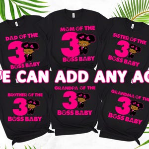 Boss Baby Birthday Shirt: Matching Family Outfits